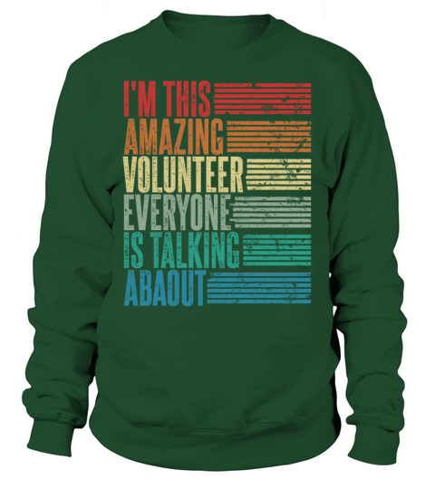 Vintage Volunteer Profession Gift Retro Sweatshirt Unisex