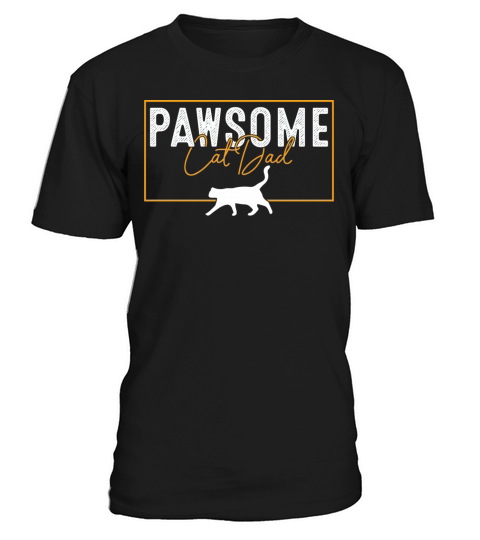 Pawsome Vintage Best Cat Dad Ever Cat Daddy Father T-Shirt Unisex