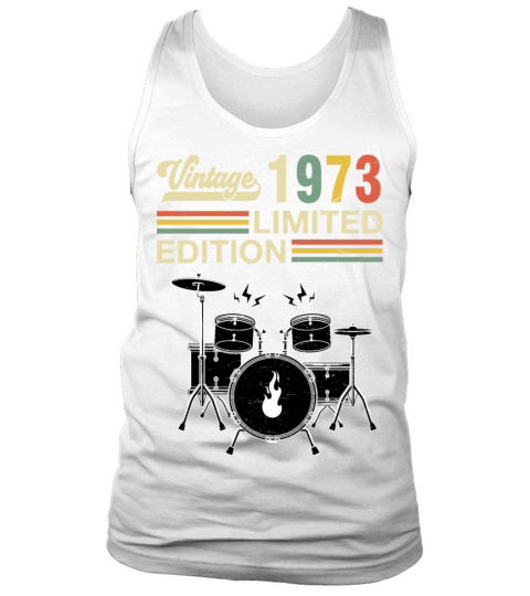 Vintage 1973 Drums 50th Birthday Drummer Tank Top Unisex