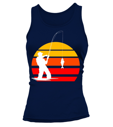 Angler vintage sunset retro Tank top Woman