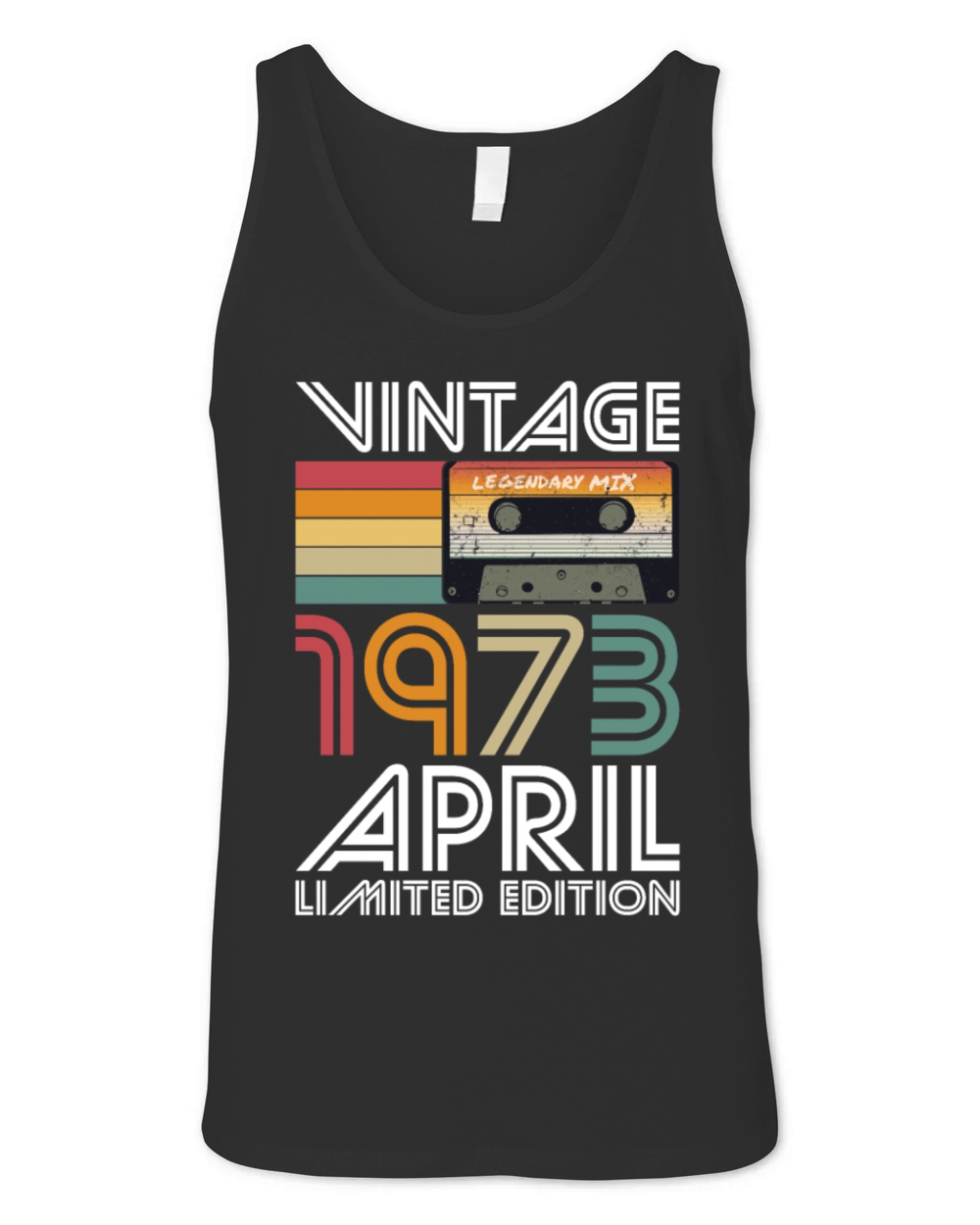 50th birthday april 1973 vintage 1973 Unisex Jersey Tank
