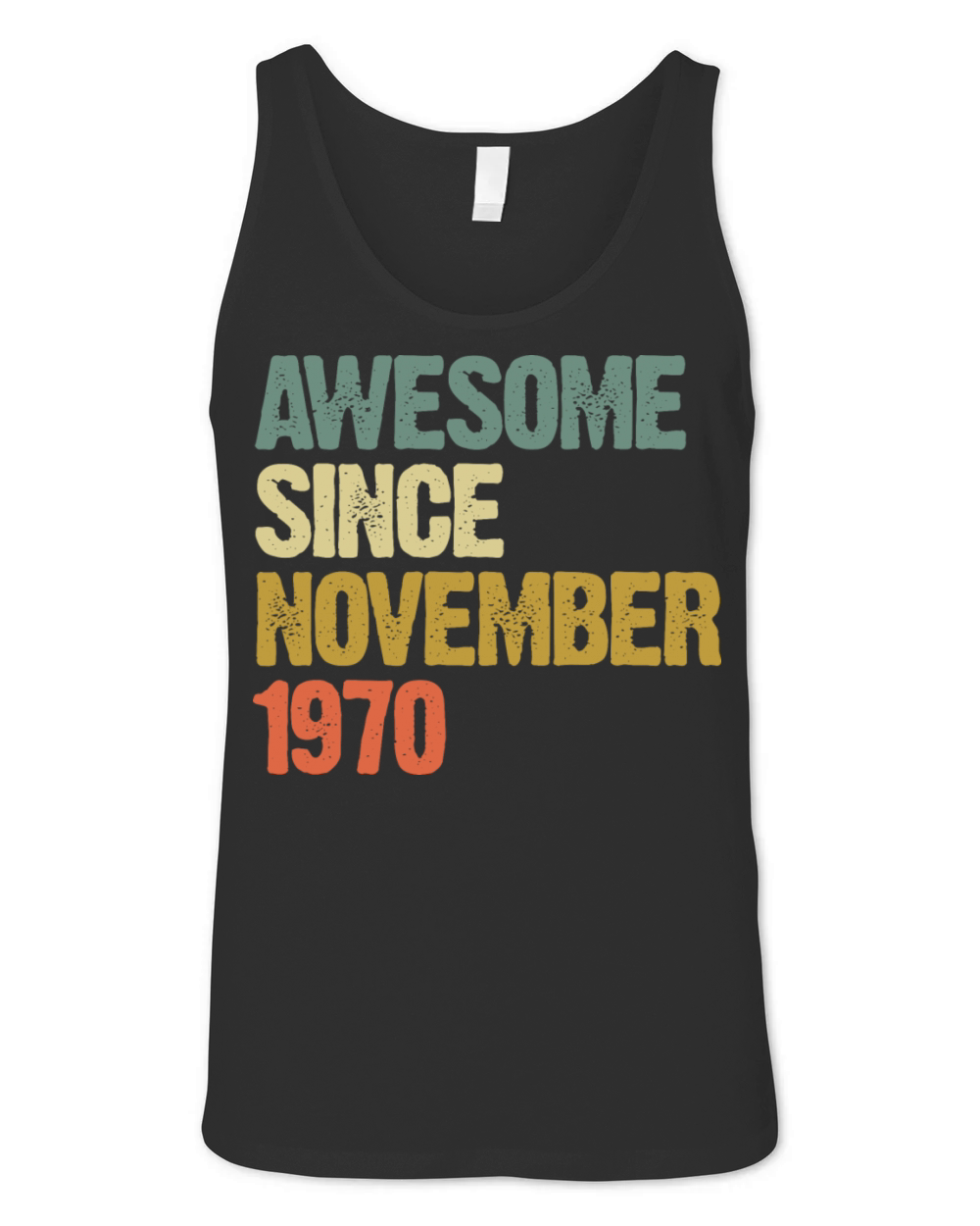 Awesome Since November 1970 Retro Vintage Gift Unisex Jersey Tank
