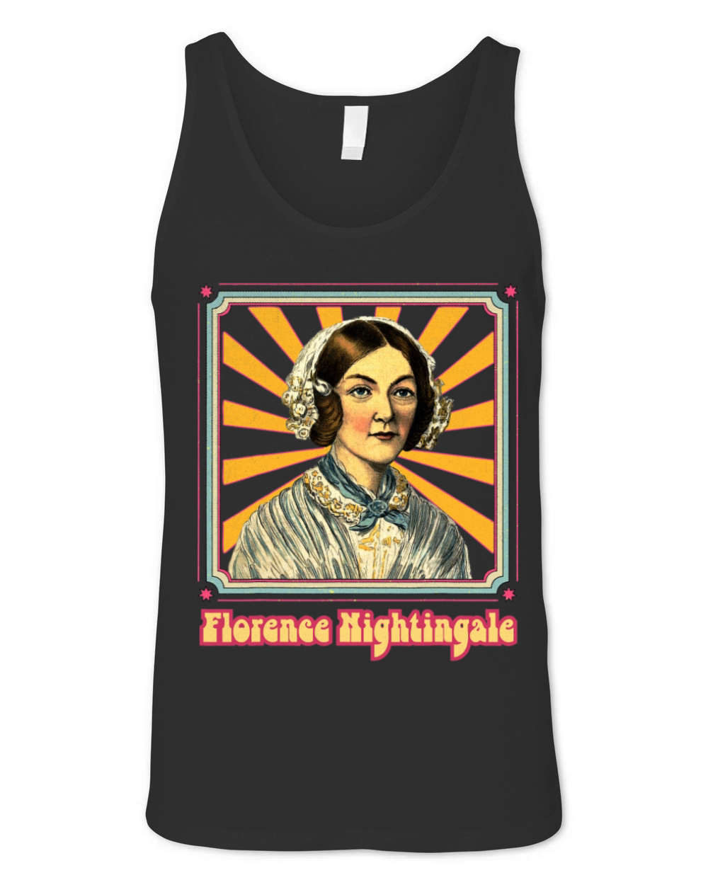 Florence Nightingale Nurse RN Retro Groovy Unisex Jersey Tank