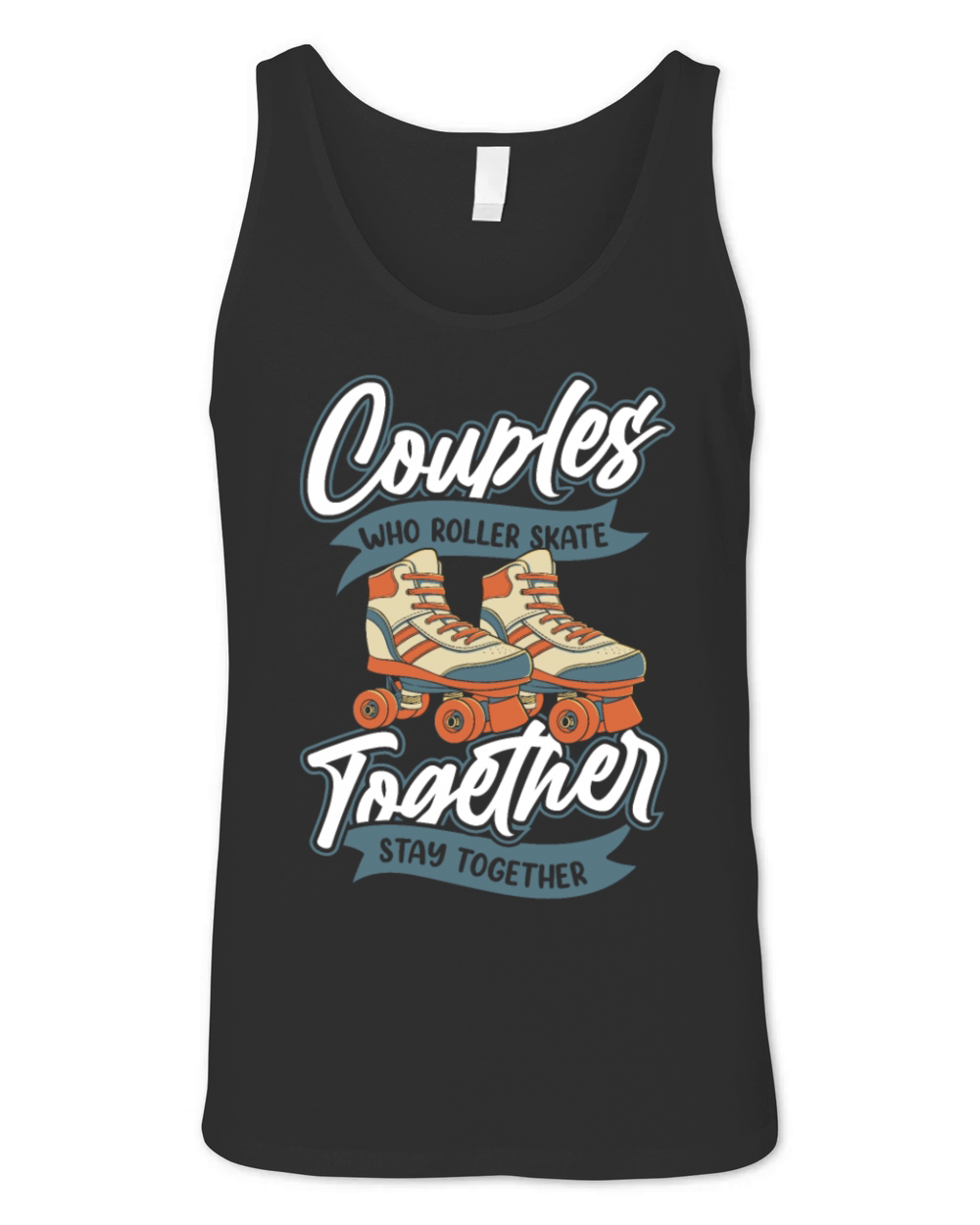 Roller Skating Couple Unisex Jersey Tank