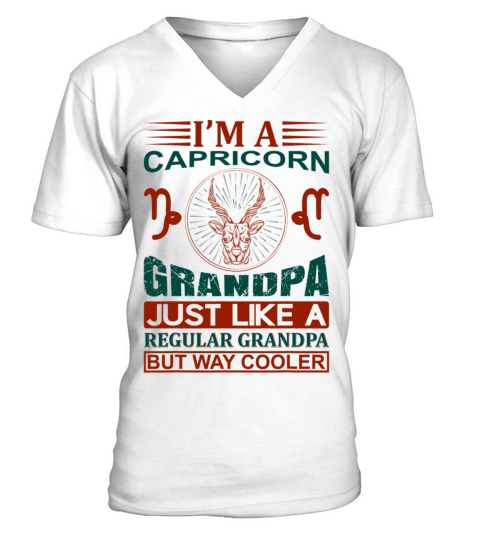 im a Capricorn grandpa shirt funny Capricorn V-Neck T-shirt