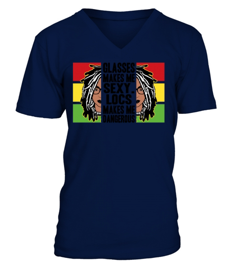 Its the Locs For Me - Afro Hair Black American V-Neck T-shirt