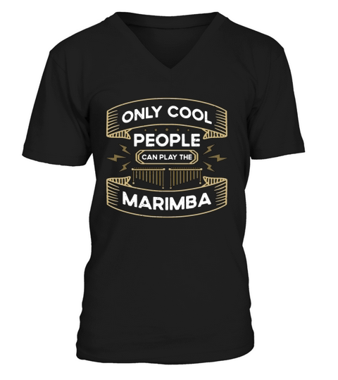 Marimba Only Cool People Percussion Marimba Player V-Neck T-shirt