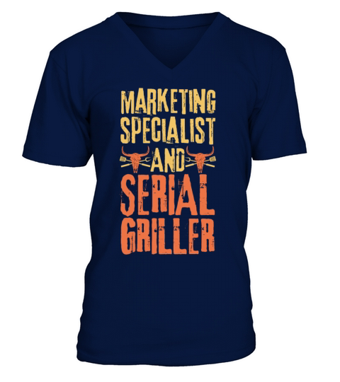 Marketing-specialist and Serial Griller V-Neck T-shirt