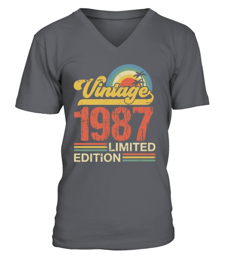 Retro Vintage 1987 Limited Edition V-Neck T-shirt