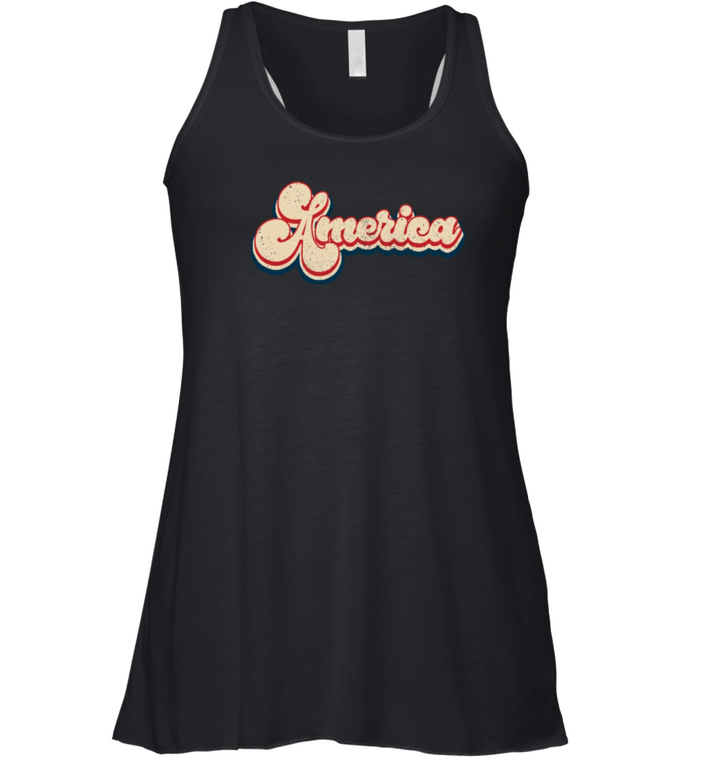 America Patriotic 4th of July Vintage Women's Flowy Tank Top