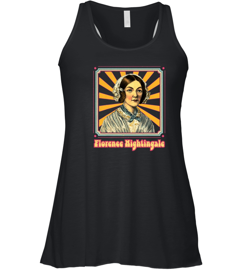 Florence Nightingale Nurse RN Retro Groovy Women's Flowy Tank Top