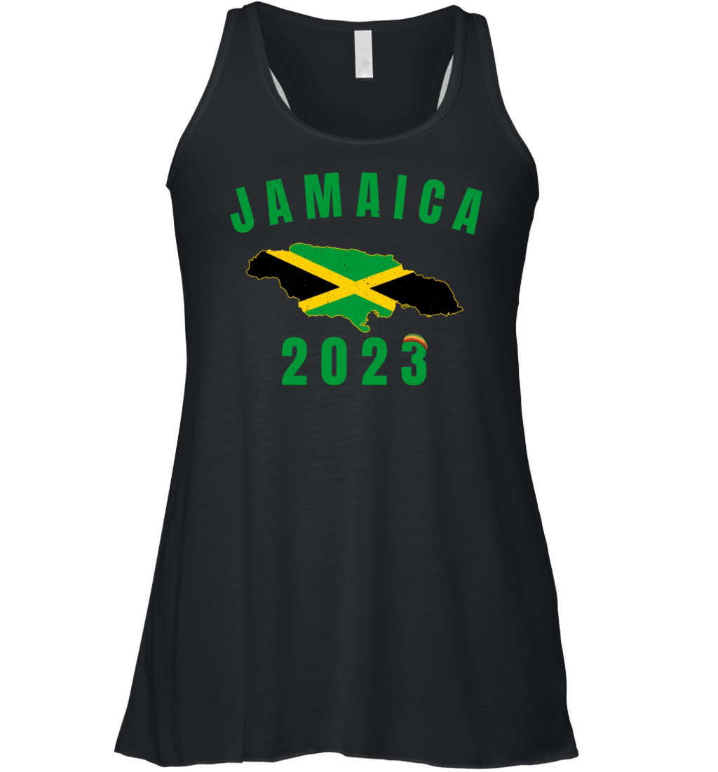 Retro Vintage Jamaica Family Vacation 2023 Women's Flowy Tank Top