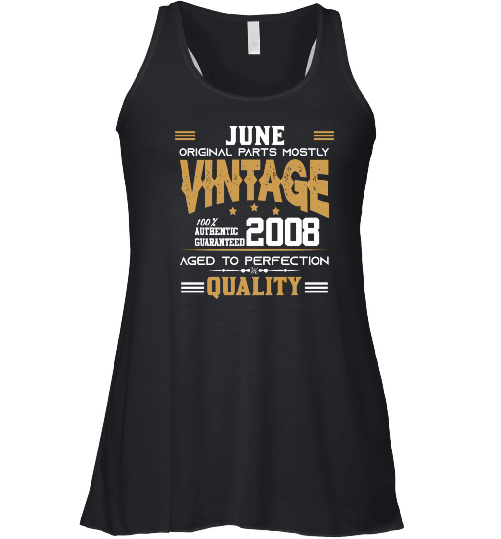 Vintage Aged To Perfection June 2008 Women's Flowy Tank Top