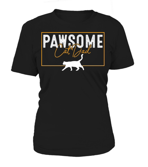 Pawsome Vintage Best Cat Dad Ever Cat Daddy Father Women's T-Shirt