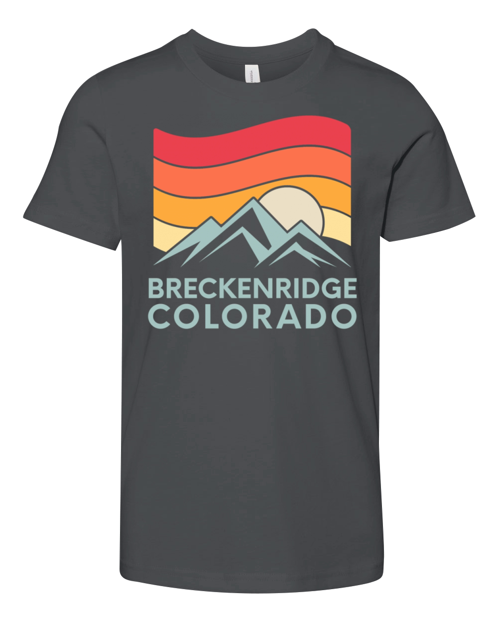 breckenridge colorado retro sunset Youth Unisex Jersey Tee