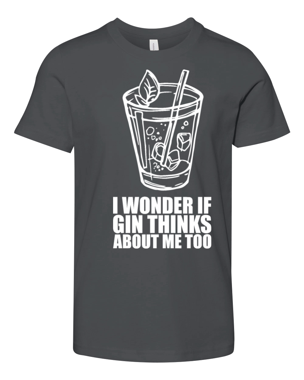 Drinking Gin Pink Gin Gift Youth Unisex Jersey Tee