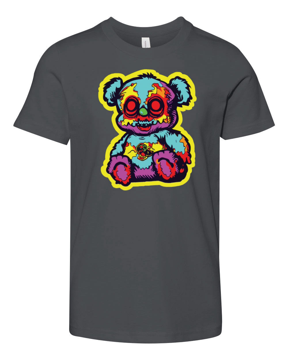 Horror Scary Bear Halloween Phantom Fangs Youth Unisex Jersey Tee