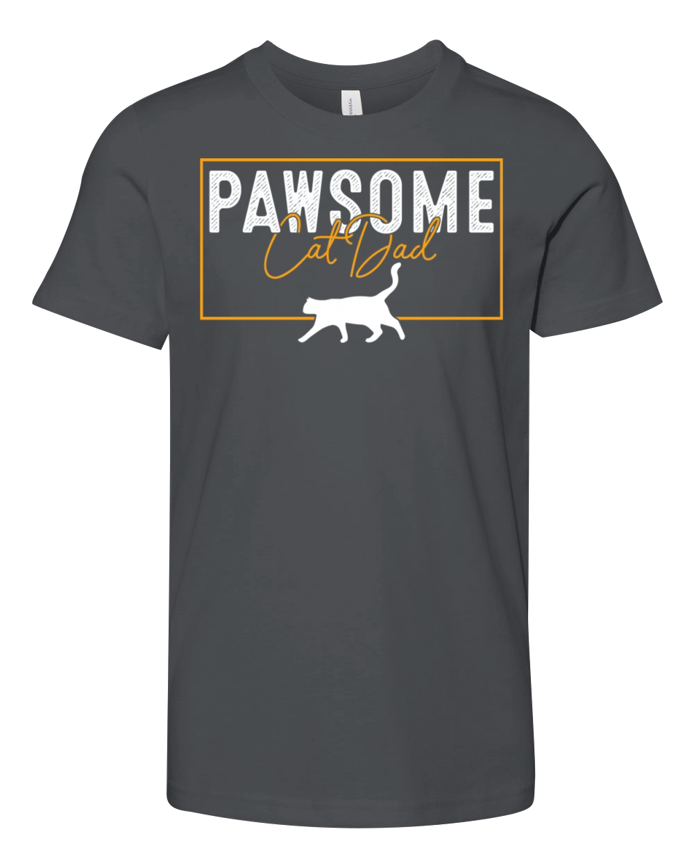 Pawsome Vintage Best Cat Dad Ever Cat Daddy Father Youth Unisex Jersey Tee