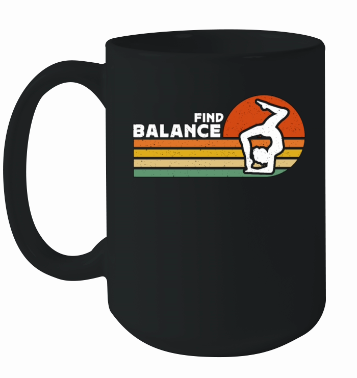 Contortion Find Balance Retro Handstand Acrobatics Ceramic Mug