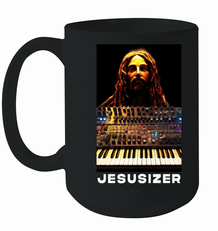 Jesusizer Vintage Jesus Synthesizer Analog Synth Ceramic Mug