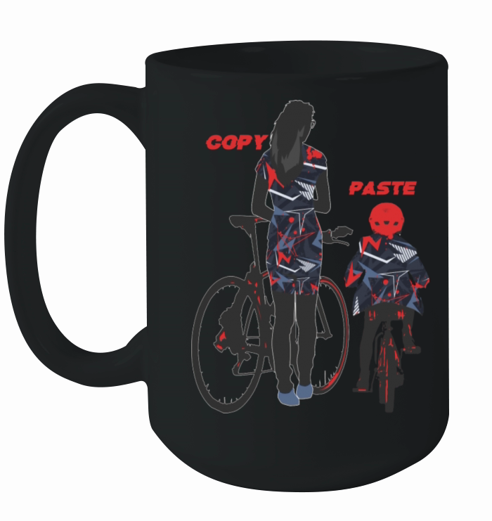 Mothers Day Mom And Daughter Matching Cyclist Ceramic Mug