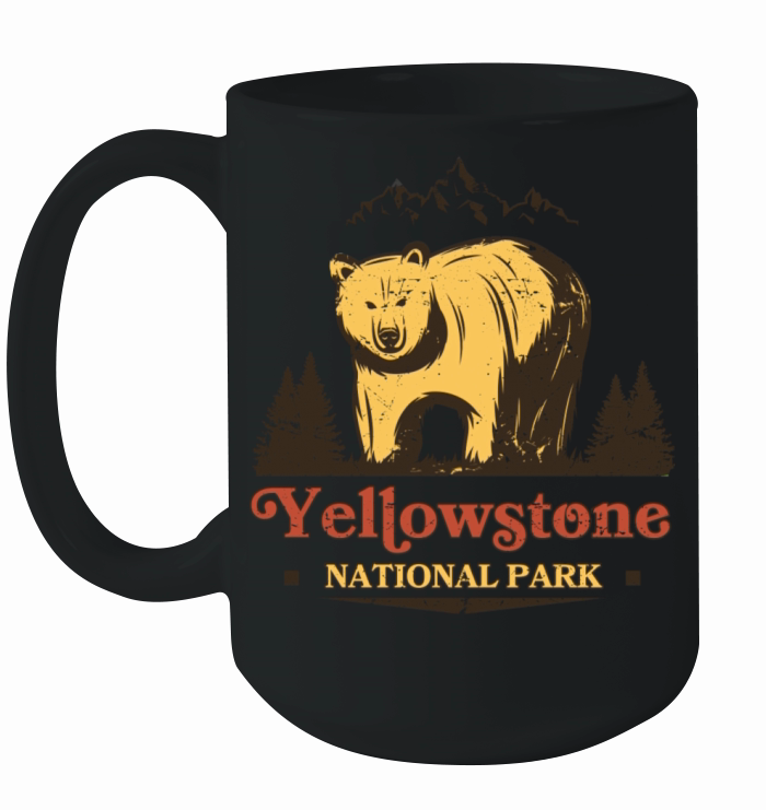Yellowstone National Park Bear Vintage Ceramic Mug