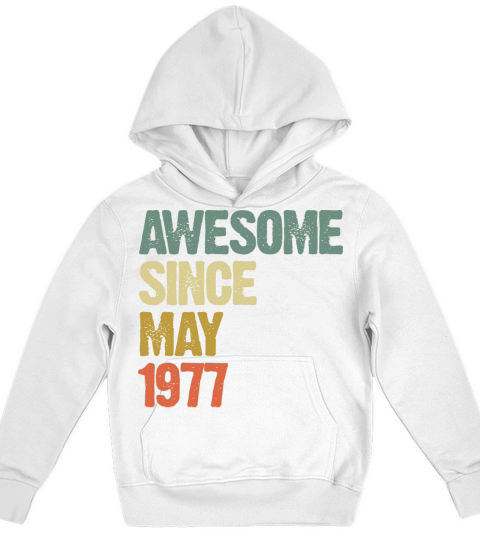 Awesome Since May 1977 Retro Vintage Gift Kids Hoodie