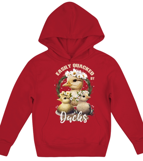 Easily Quacked By Ducks Flower Crown Ducklings Fun Kids Hoodie