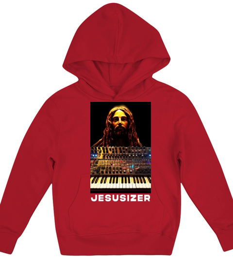Jesusizer Vintage Jesus Synthesizer Analog Synth Kids Hoodie