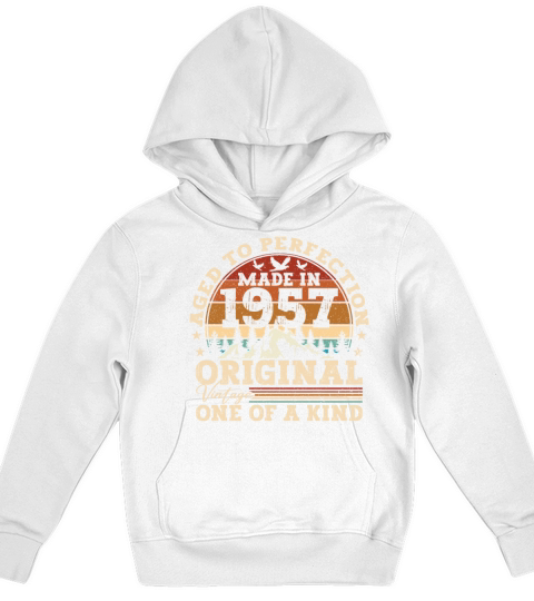 Original 1957 Vintage Vintage Birthday Retro Kids Hoodie