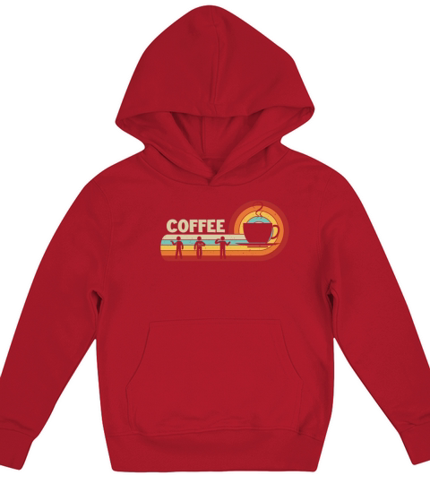 Retro Barista Queen Latte Art Coffee Lover Coffee Kids Hoodie