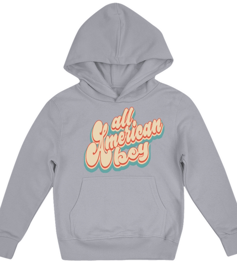 Vintage Classic All American Boy 4th of July Kids Hoodie