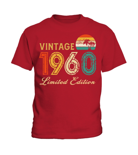 Vintage 1960 Limited Edition Made In 1960 Birthday Kids T-Shirt