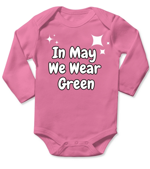 In My We Wear Green Long Sleeve Baby One-Piece