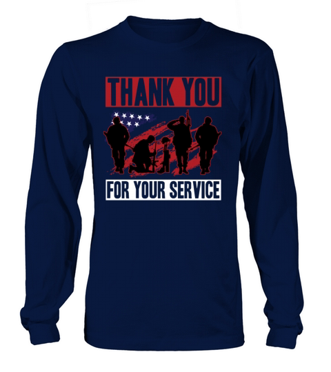 Veterans Day Thank You For Your Service Long sleeved Unisex