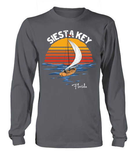 Vintage Siesta Key Florida Fl Souvenir Long sleeved Unisex