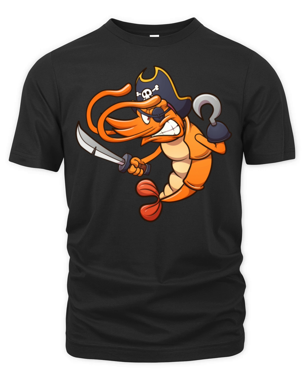 Angry Pirate Shrimp Organic Unisex T-shirt