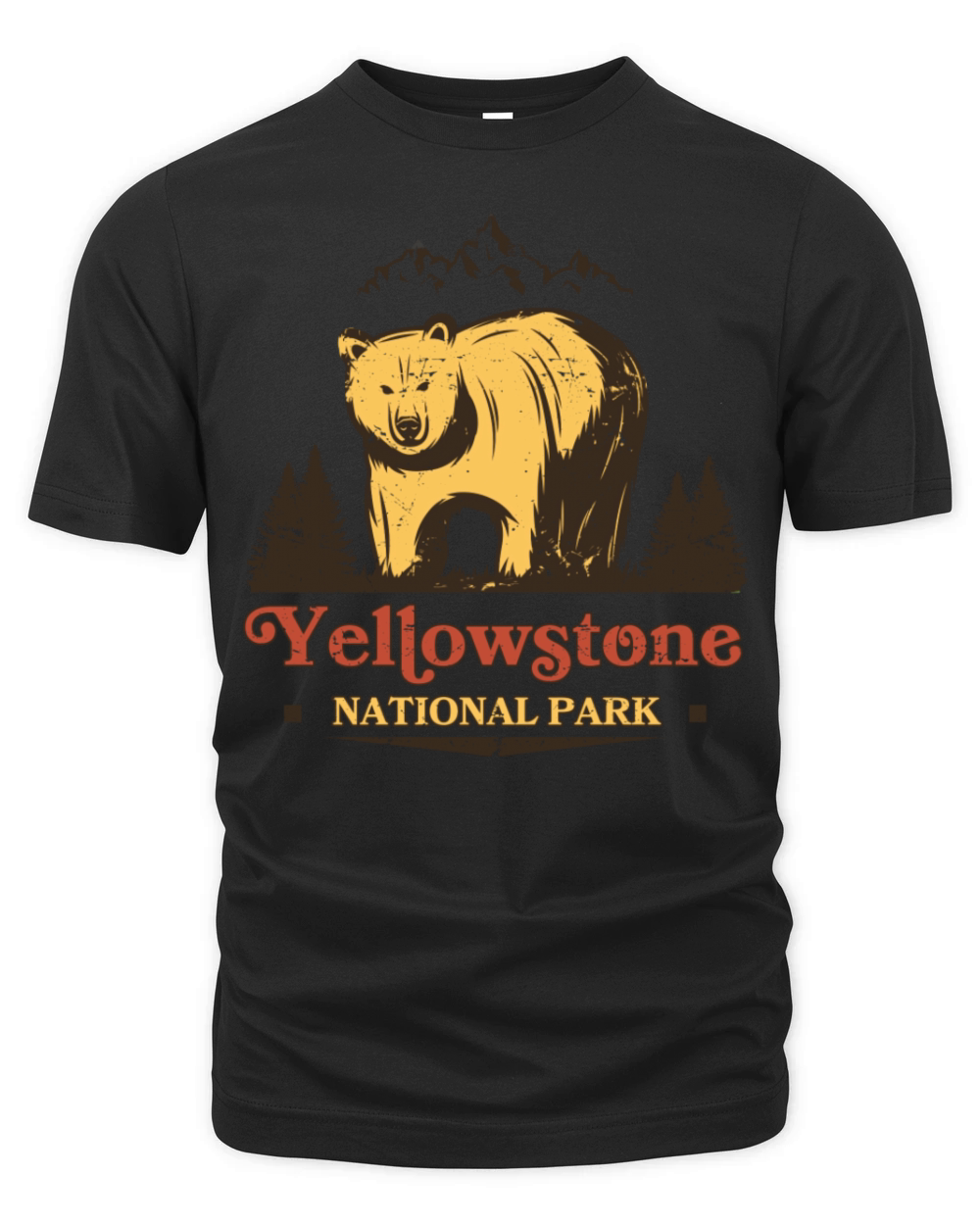 Yellowstone National Park Bear Vintage Organic Unisex T-shirt