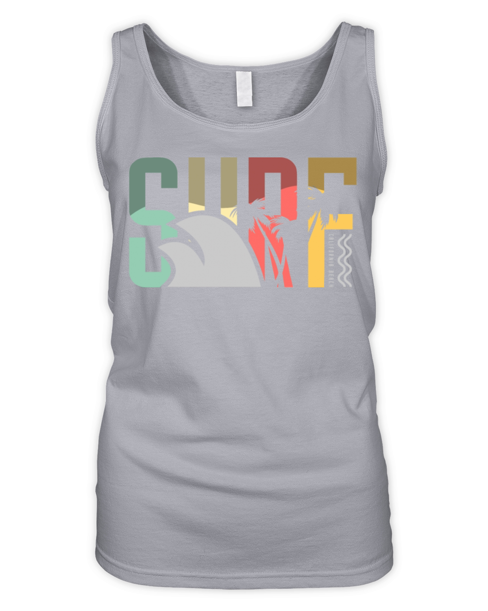 Surf California Beach Organic Women's Tank Top