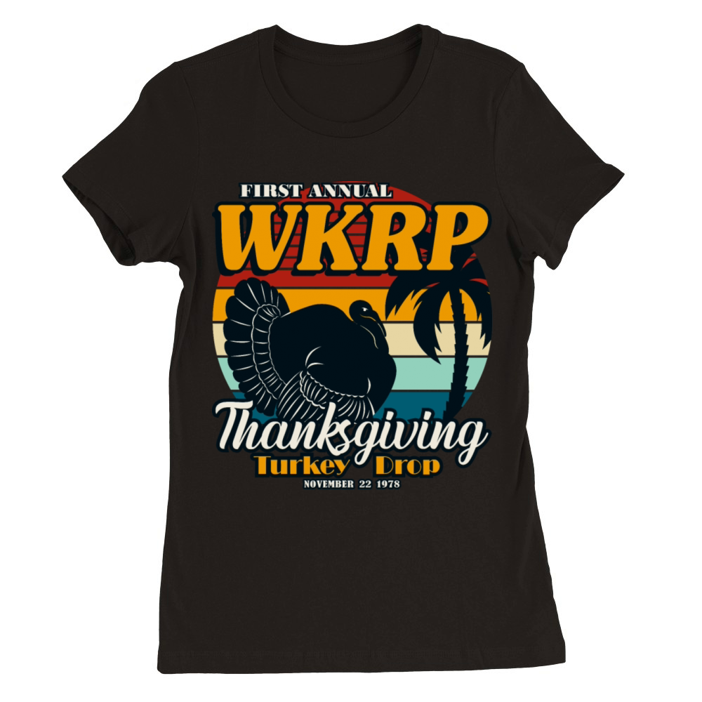 WKRP Thanksgiving Turkey Drop 1978 Vintage Retro Premium Womens Crewneck T-shirt