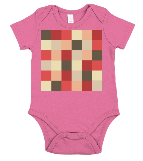 Colorful checker pattern Short Sleeve Baby One-Piece