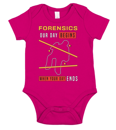 Forensic Science Forensics Our Day Begins Autopsy Short Sleeve Baby One-Piece