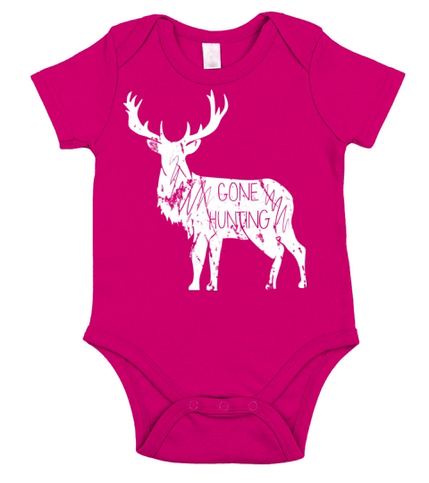 Horns Whitetail Deer Hunting Animal Lover Hunting Short Sleeve Baby One-Piece