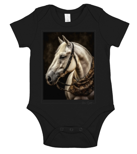 horse vintage style Short Sleeve Baby One-Piece