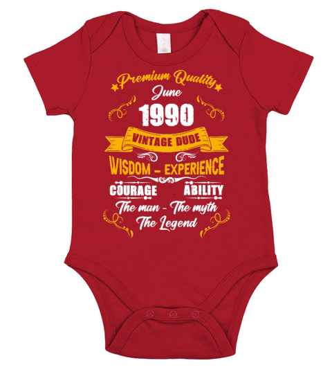 June 1977 Vintage Birthday Present Short Sleeve Baby One-Piece
