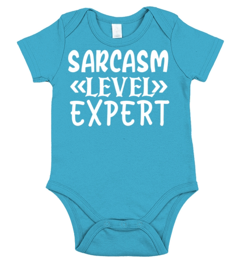 Quote Sarcasm Level Expert Short Sleeve Baby One-Piece