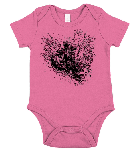 Terrain Motorcycling Motorcycle Splash Style Short Sleeve Baby One-Piece