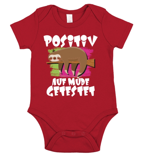 Tested Positive For Tired Sloth Short Sleeve Baby One-Piece