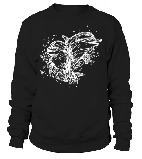 Cute Smiling Vintage Dolphins Sweatshirt Unisex