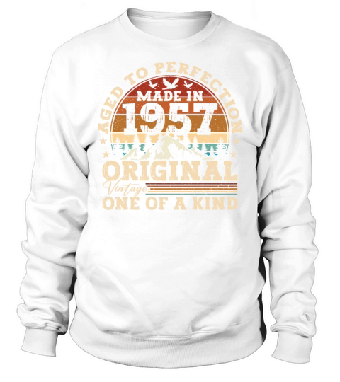 Original 1957 Vintage Vintage Birthday Retro Sweatshirt Unisex